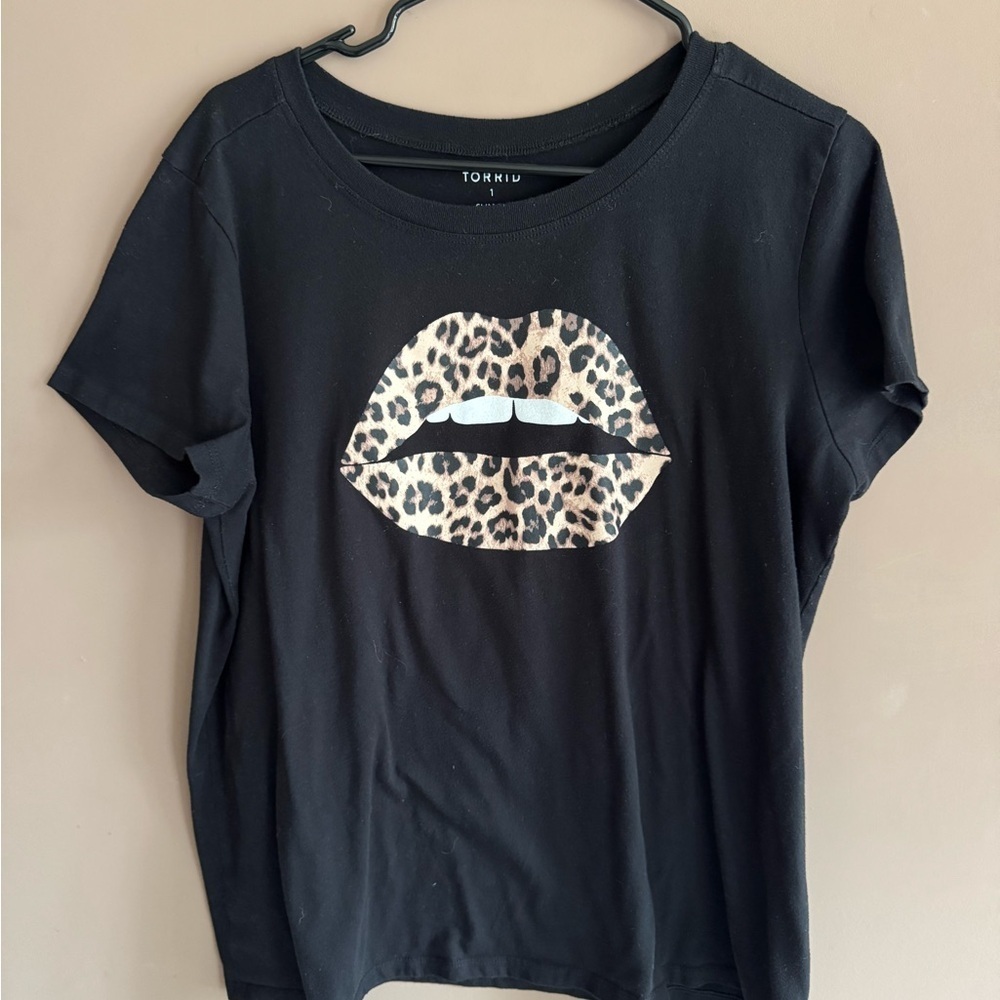 Torrid Black Slim Fit T-Shirt